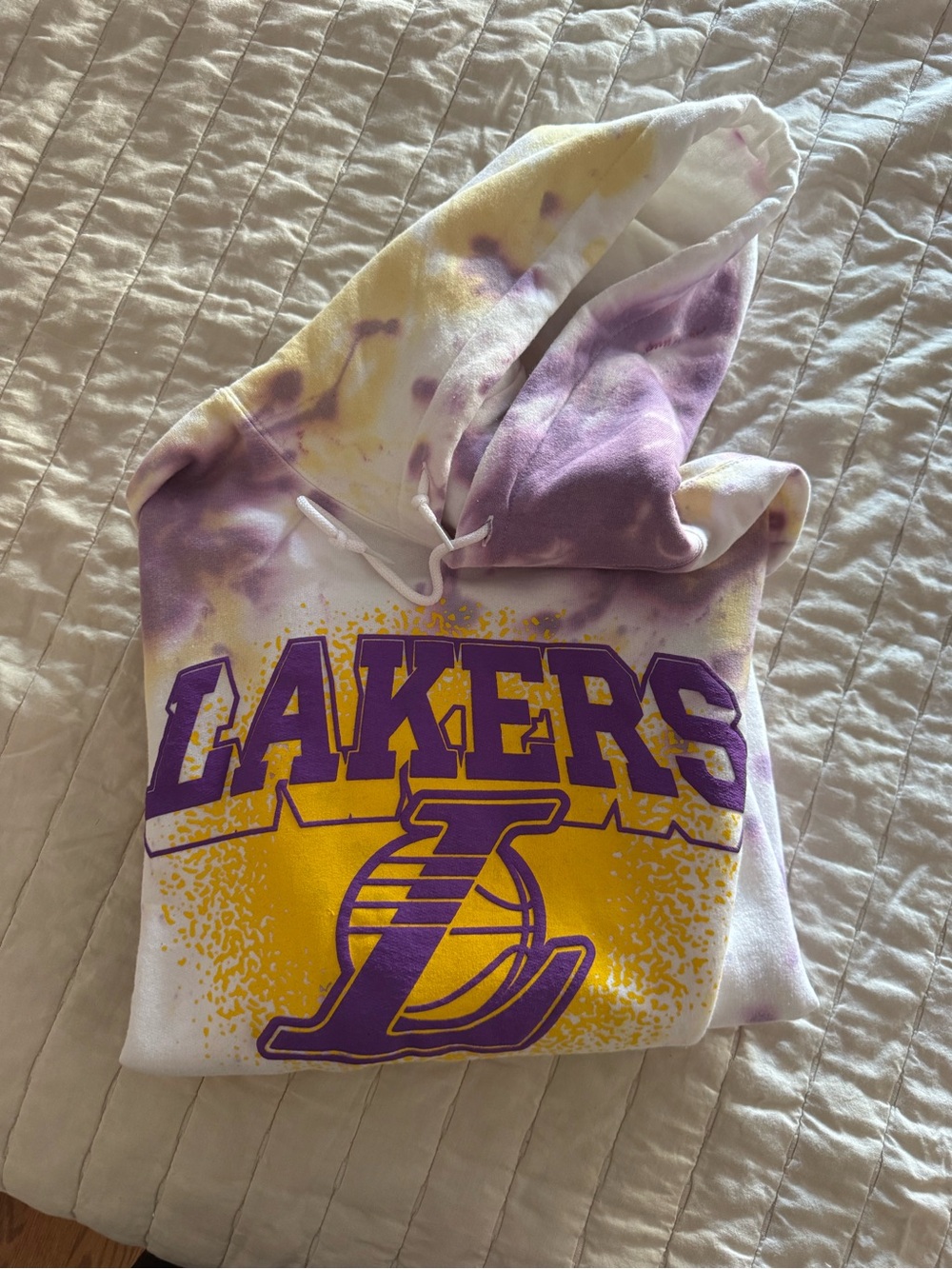 Junk Food Los Angeles Purple & Gold Tie-Dye Hoodie